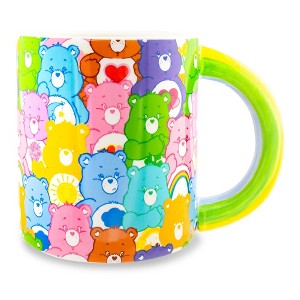 Silver Buffalo Care Bears Allover Print Ceramic Mug With Rainbow Handle | Holds 20 Ounces - 1 of 4