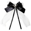 Disney Long Tail Girls 8" Hair Bow with Alice in Wonderland Charm & Double Layered Clip - 3 of 4