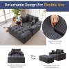 MAXYOYO Oversized Chaise Lounge Sofa with 3 Pillows, Tufted Boneless Sofa Couch for Living Room, No Assembly - 4 of 4