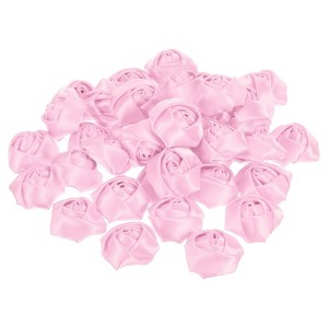 Unique Bargains Satin Fabric Decorative DIY Craft Embellishment Ribbon Roses 20 Pcs - 1 of 4