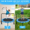 Jump Into Fun Kids Trampoline with Safety Handles: Foldable Round Bouncer for Indoor & Outdoor Play - Blue/Black/Green Jumping Mat - 2 of 4