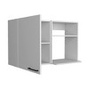 HomeRoots 39" White Wood Wall Mounted Accent Cabinet With Single Door - 4 of 4