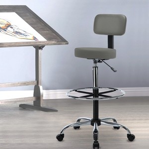 Home Imports Emporium Adjustable Height Drafting Chair,  Rolling Wheels, Adjustable Height, Backrest, Office Stool - 1 of 4