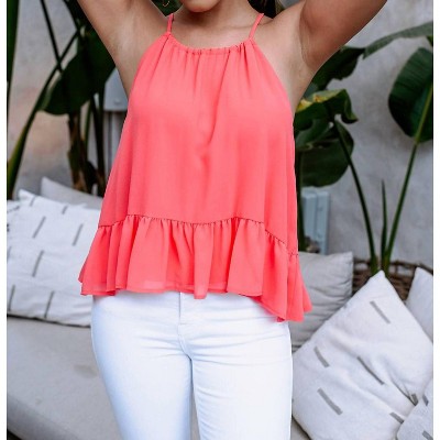 Women's Chiffon Halter Top - Veronica M