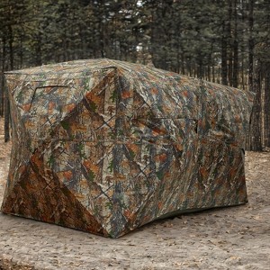 Portable Hunting Blind for 2-3 People - 270¡ã See-Through Windows, Silent Magnetic Door, Lightweight & Quick Assembly (58*2x58x66 in) for Hunting - 1 of 4