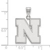 Black Bow Jewelry Sterling Silver Nebraska Cornhuskers NCAA Large Pendant - 2 of 3
