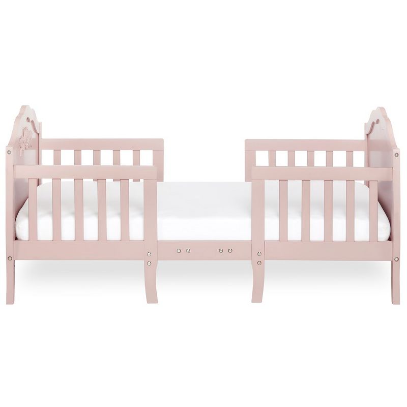 SweetPea Baby Rose 3-in-1 Convertible Toddler Bed in Lavender with New Zealand Pinewood White Safety Rail, 4 of 12