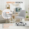 CAVINAS Armless Home Office Desk Chair with Wheels, Adjustable Swivel Task Chair, Ergonomic Office Chair, Computer Chair Vanity Chair - 2 of 4