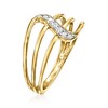 Ross-Simons 0.10 ct. t.w. Diamond Wave Ring in 18kt Yellow Gold - 3 of 4