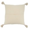 Saro Lifestyle Shimmer Line  Decorative Pillow Cover, Natural, 22" - 2 of 3