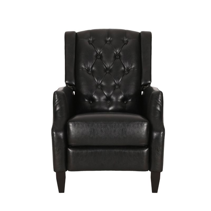 Sadlier Contemporary Faux Leather Tufted Pushback Recliner - Christopher Knight Home, 1 of 14