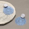 SOHI Women's Blue Filigree Drop Earrings - 2 of 3