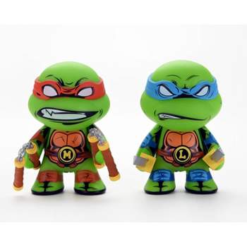NECA Teenage Mutant Ninja Turtles Leonardo & Michelangelo 3" Vinyl Figures - 2pk
