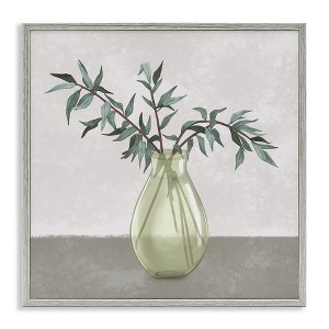 Stupell Industries Vase And Plant Neutral Grey Design, 17" x 17" - 1 of 4