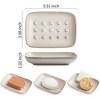 Aoibox Ceramic Soap Dish with Floating Point Design, Non-Slip Soap Holder & Bar Saver Tray for Bathroom or Kitchen Sink, Prevents Soap Loss - 2 of 4