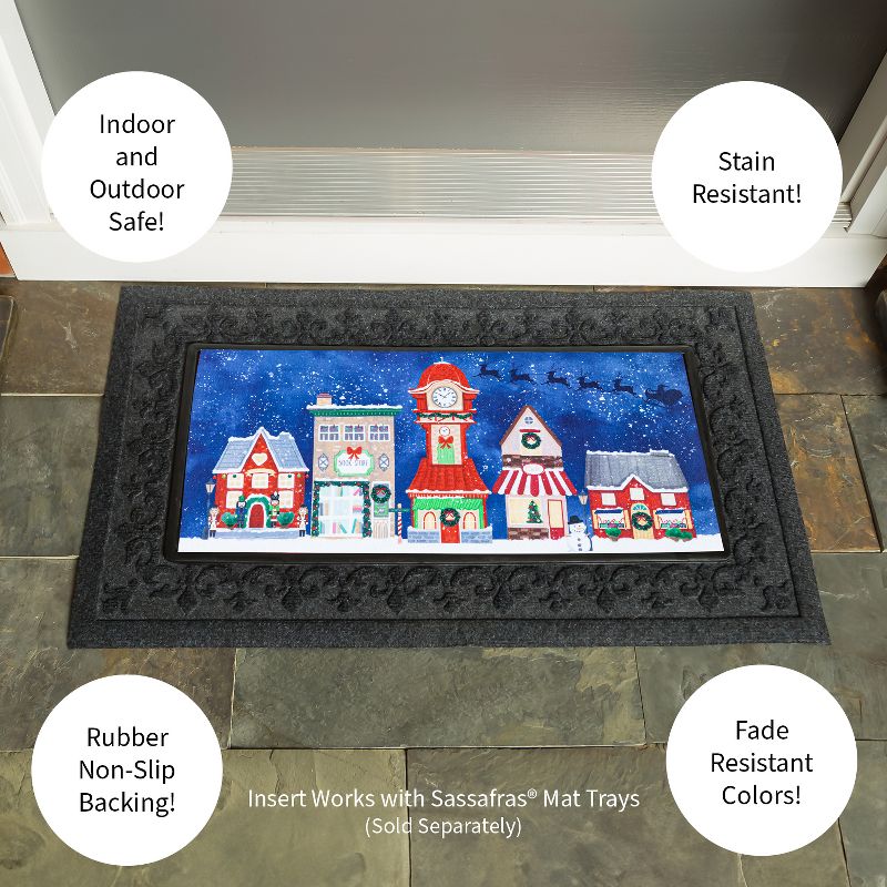 Evergreen Christmas Eve Sassafras Indoor Outdoor Switch Doormat 1'10"x10" Multicolored, 4 of 5