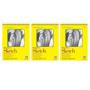 Strathmore 300 Series Sketch Pad, Side Wire Binding, 100 Sheets, 11x14 inch, Pack of 3 - 1 of 4