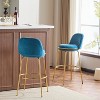 Christopher Knight Home Mads Indoor Metal Frame Upholstered Armless Barstools (Set of 2) - 2 of 4