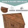 Bathroom Corner Cabinet With Doors Adjustable Shelves, Freestanding Floor Storage Cabinet Furniture For Home Kitchen Bathroom - 3 of 4