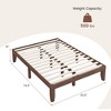 Costway Full Size 14'' Wooden Bed Frame Mattress Platform Wood Slats Support EspressoNatural - image 3 of 4