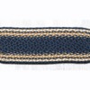 Earth Rugs Light Blue, Dark Blue & Mustard Oval Stair Tread 27"x8.25" – Braided Cotton Rug - 2 of 3
