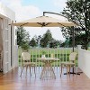 10FT Offset Cantilever Umbrella - 8-Rib Sun Shade, Push Button Tilt & Waterproof UV Protection - 2 of 4
