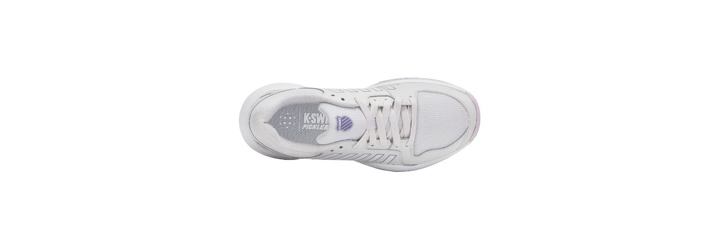Женские кроссовки K-Swiss Court Express Pickleball Shoe (Nimbus Cloud/White/Purple Haze), цвет: Белый — фото 7