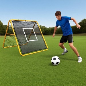 Soccer Rebounder Net with Adjustable Angle, Heavy-Duty Iron Frame for Football Training, Solo & Team Practice, Easy Assembly Backyard Goal Trainer - 1 of 4