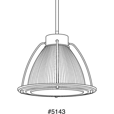 Brushed Nickel Prismatic Glass LED Pendant Light