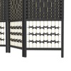 NicBex 5.6' Tall 3-panel Room Divider Folding Privacy Screen for Room Separation, Wave Fiber Freestanding Wall Partition, Black - 2 of 4
