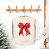The Juniper Shop Coquette Christmas Snowflake Bow Youth Ultra-Soft Graphic Sweatshirt - 2 of 3