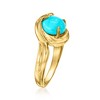 Ross-Simons Turquoise Swirl Ring in 18kt Gold Over Sterling - 3 of 4