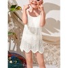 Girls Sheer Cover Dress Summer Beach Cover Up Dresses Crochet Beach Dress for Little Girl  Sleeveless Spaghetti Strap Sheer Beach Sheer Cover Up - 4 of 4
