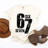 Six Seven Distressed - Women's Garment Dyed Graphic T-Shirt - 2 of 4