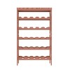 Hastings Home 25-Bottle Holder Freestanding Rack with Tabletop, Brown - image 2 of 4