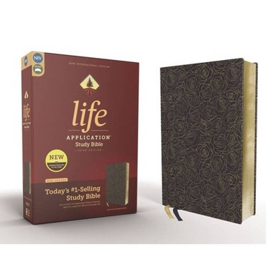 Niv, Life Application Study Bible, Third Edition, Bonded Leather, Navy, Red Letter Edition - by  Zondervan (Leather Bound)