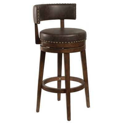 26" Lawton Swivel Counter Height Barstool Walnut - Hillsdale Furniture