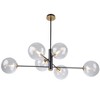Artcraft Lighting Aurelia 6 - Light Chandelier in  Matte Black/Brass - 3 of 4
