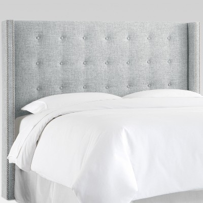 Nail Button Tufted Wingback Headboard (California King) Pumice - Threshold™