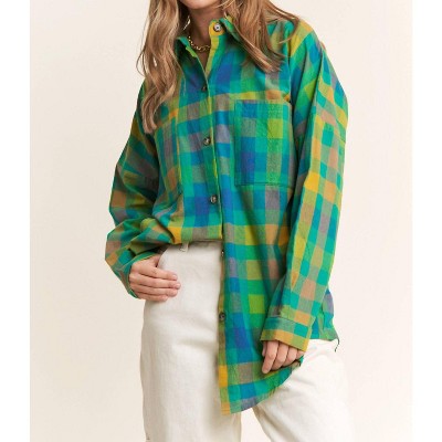 Women's Doria friend Plaid Button Down Shirt - J.NNA