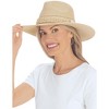 Collections Etc Stylish Wide Brimmed Braided Trim Straw Hat - 3 of 4
