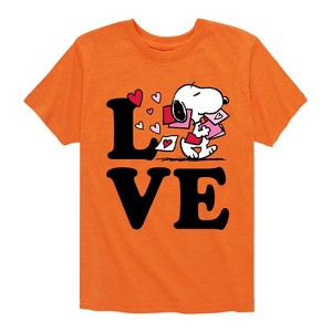 Boys' - Peanuts - Love Snoopy Short Sleeve Graphic T-Shirt - 1 of 4