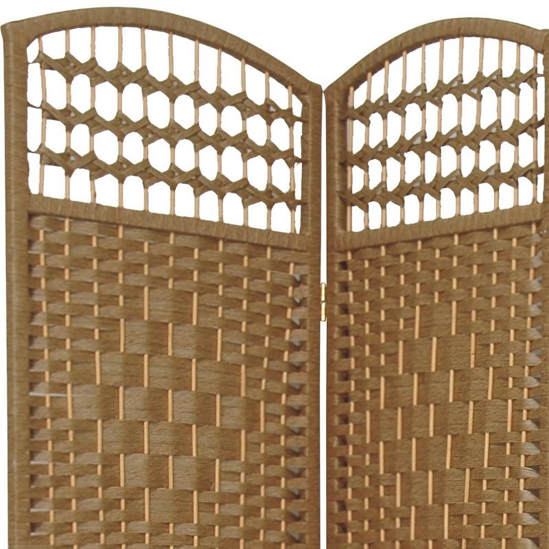 5 1/2 ft. Tall Fiber Weave Room Divider - Natural (3 Panels), 3 of 6