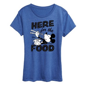 Women's - Disney - Mickey Mouse Here For The Food Short Sleeve Graphic T-Shirt - 1 of 4