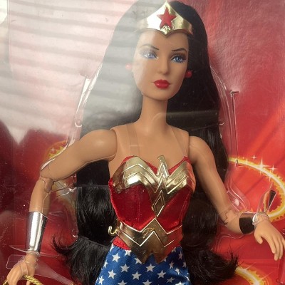 Barbie Wonder Woman Collectible Doll in Red and Blue Tank Suit