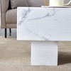 NicBex Modern Rectangle Marble Coffee Table Textured Surface Accent Table for Living Room, Bedroom - 4 of 4