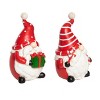 Transpac Christmas Resin Happy Holidays Gnome Figurine Set of 2 Christmas Home Decorations - 2 of 2