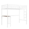 NicBex Twin Size Loft Bed with Desk,Metal Loft Bed Frame with Ladder & Guardrails,Bed Frame for Adults,Kids,Box Spring Not Required - 4 of 4