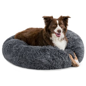 PetAmi Calming Dog Bed for Puppy Cat Kitten, Round Washable Pet Bed, Anti Anxiety Cuddler, Fluffy Plush Circular Donut Bed - 1 of 4