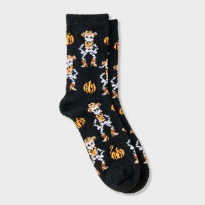 Women's Western Skeleton Halloween Cozy Crew Socks - Hyde